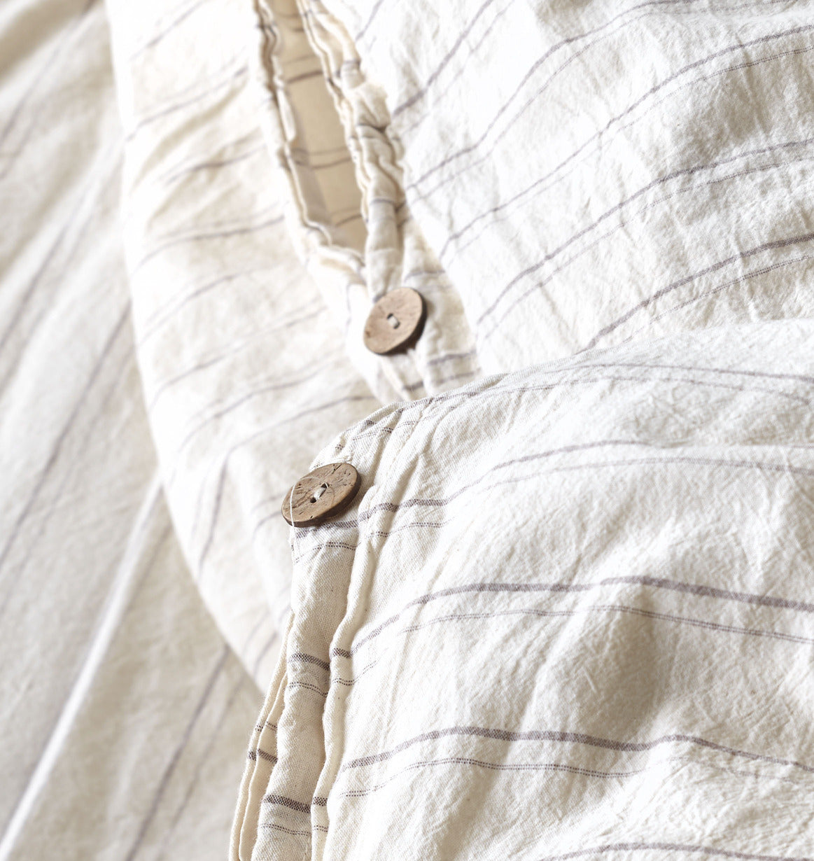 Lilense 100% Cotton Duvet Cover Set Cream
