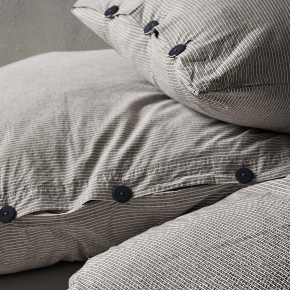 Lilense 100% Cotton Duvet Cover Set Anthracite