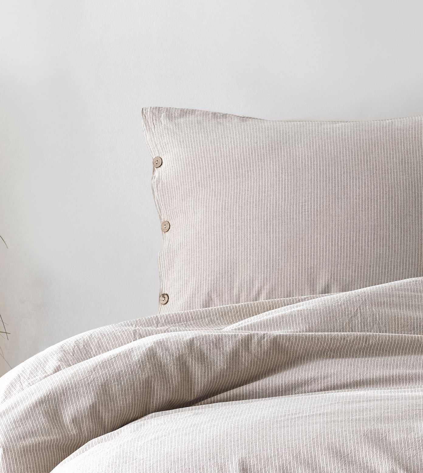 Lilense Clay %100 Cotton Duvet Cover Set SHIRT BROWN