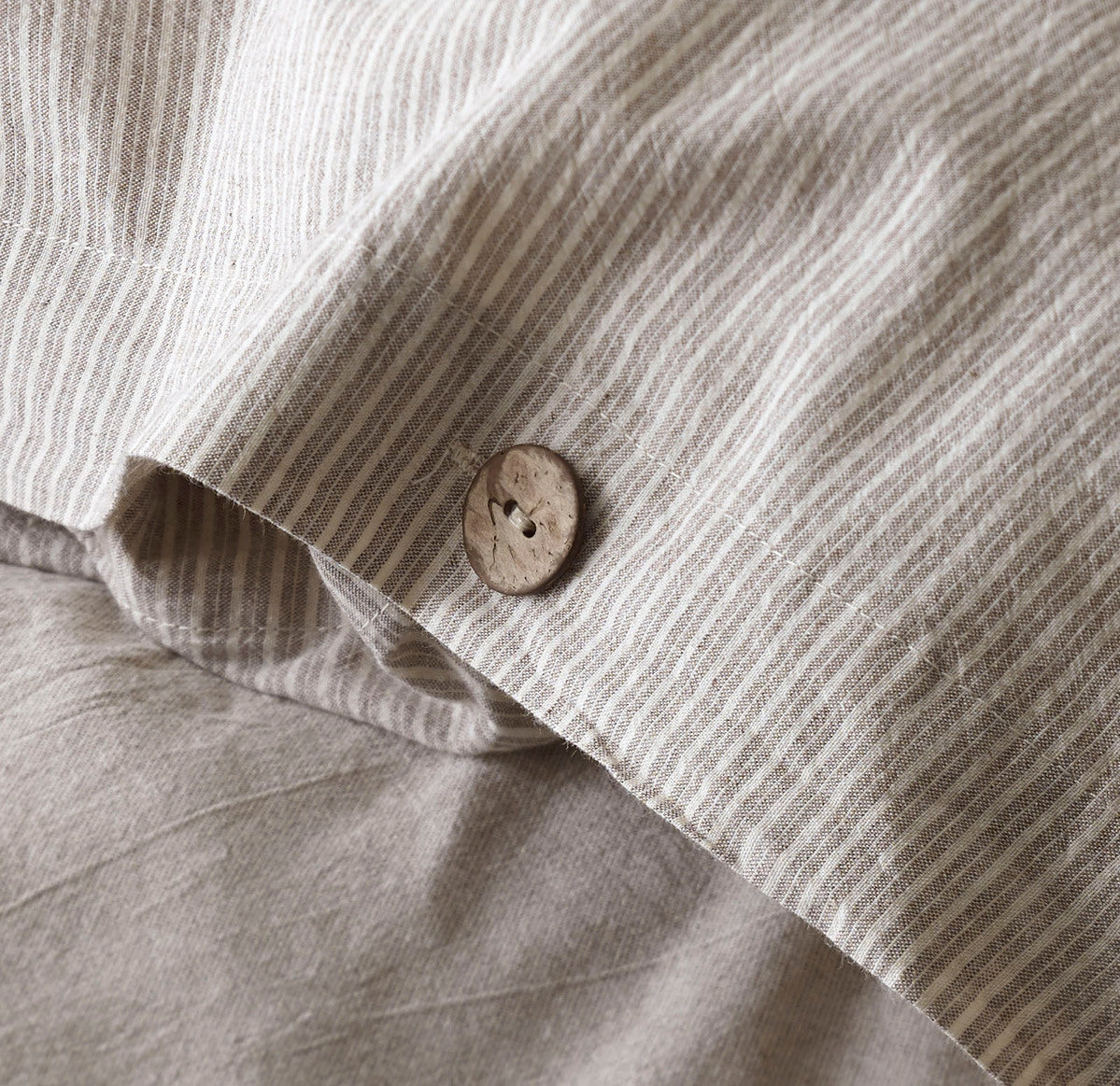 Lilense Clay %100 Cotton Duvet Cover Set SHIRT BROWN