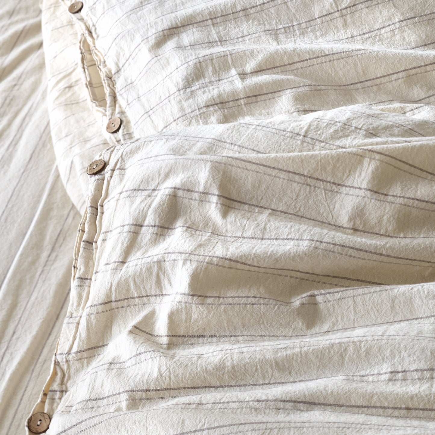Lilense 100% Cotton Duvet Cover Set Cream