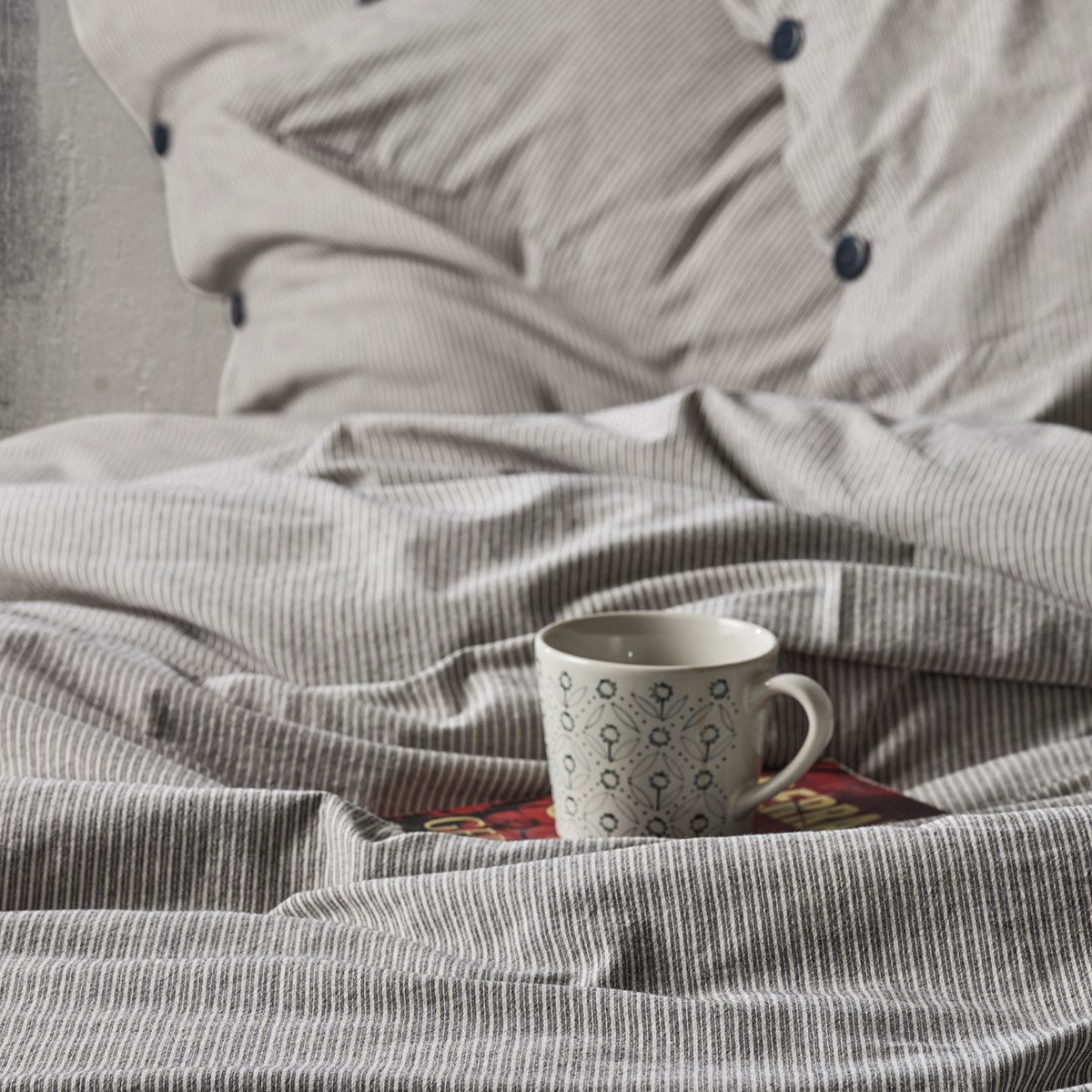 Lilense 100% Cotton Duvet Cover Set Anthracite