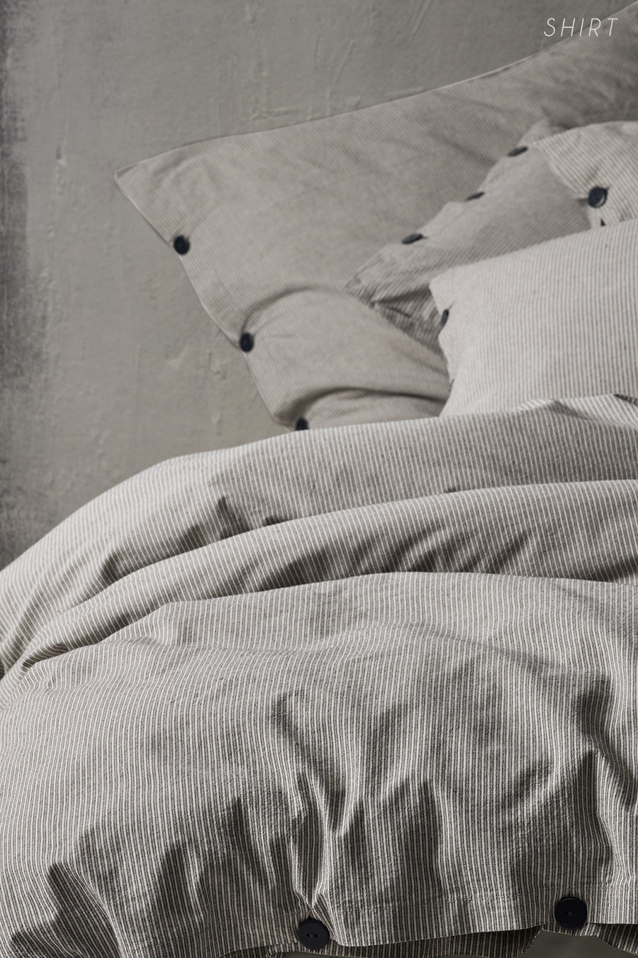 Lilense Onyx %100 Cotton Duvet Cover Set SHIRT ANTHRACITE