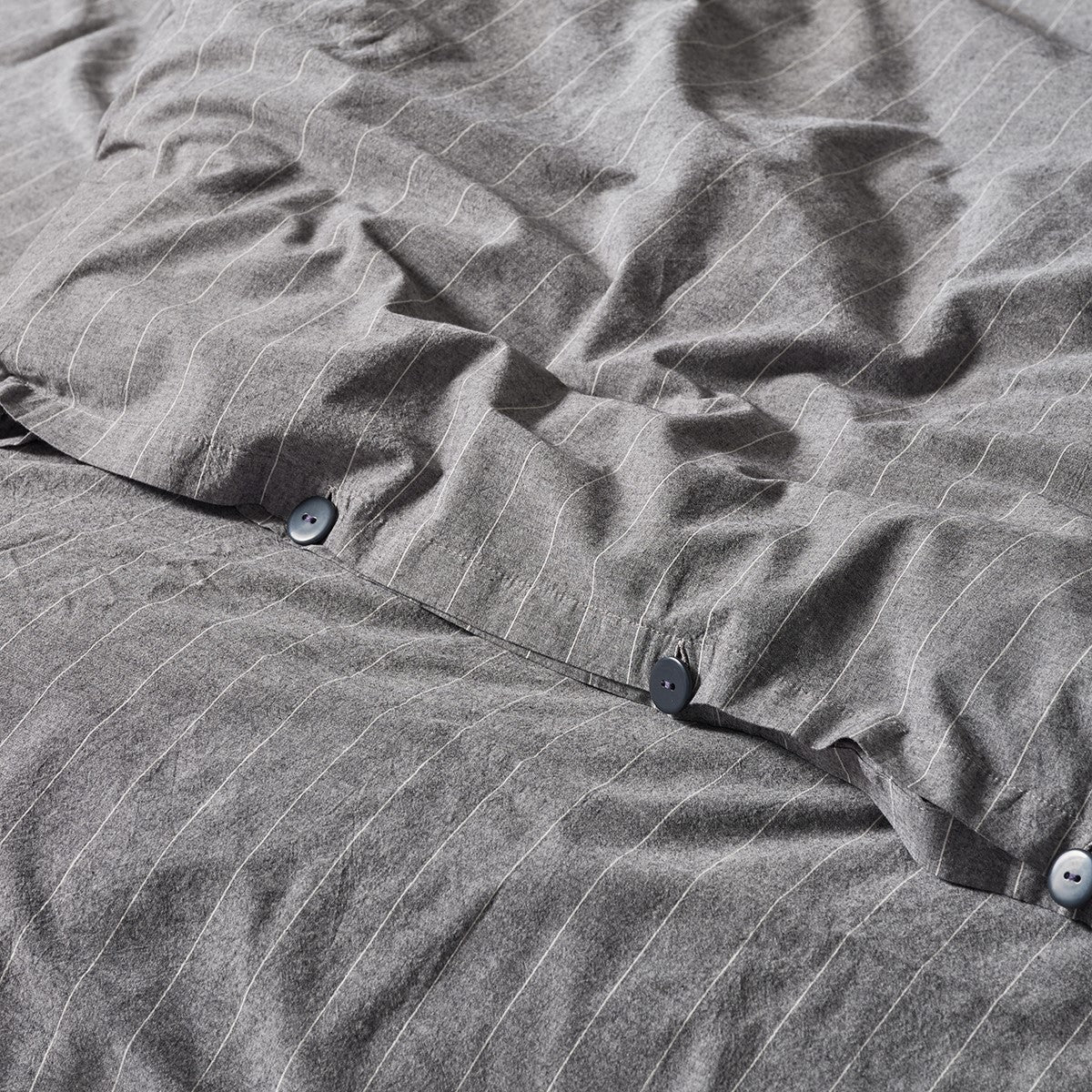 Lilense 100% Cotton Duvet Cover Set Gray