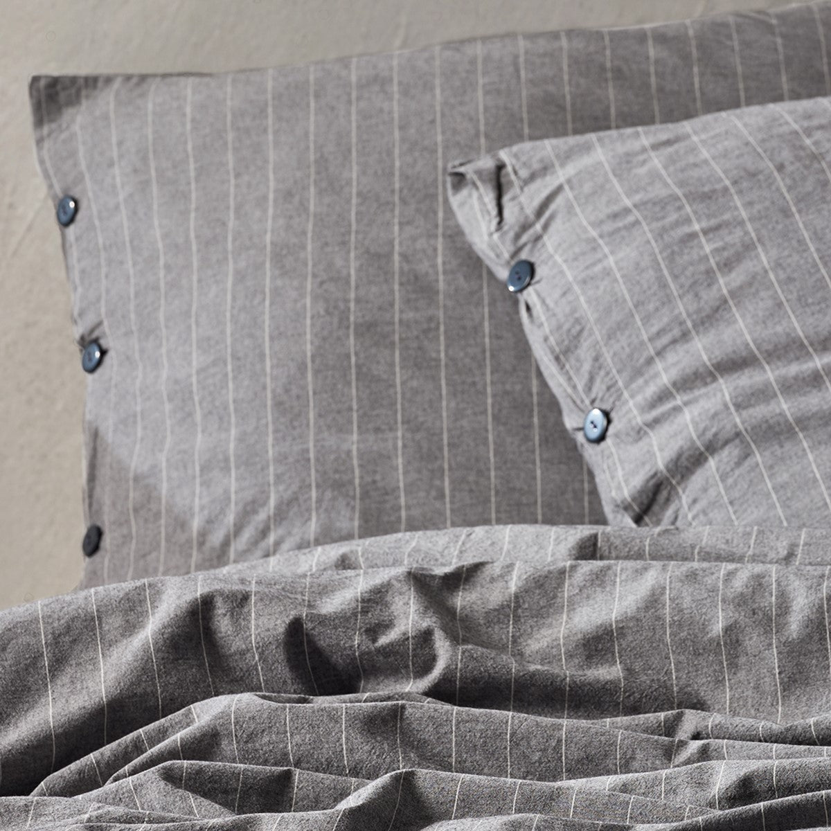 Lilense 100% Cotton Duvet Cover Set Gray